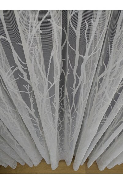 elision home Tree Pattern French Lace Tulle Curtain, 250x250, Sparse Pleat, 1/2