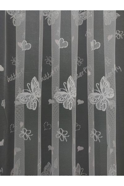elision home Butterfly Patterned Children's Room Curtain, 400x250, Normal Pleat, 1/2.5