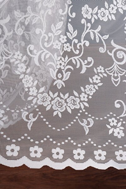 elision home Dense Patterned Lace Tulle Curtain on the Hem, 200x250cm, 1/2 Sparse Pleat, Elıon04801