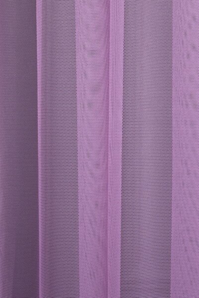 elision home Lilac Grek Tulle Curtain Honeycomb Floor 300x260cm (1x2) Sparse Pleat Elıon00101