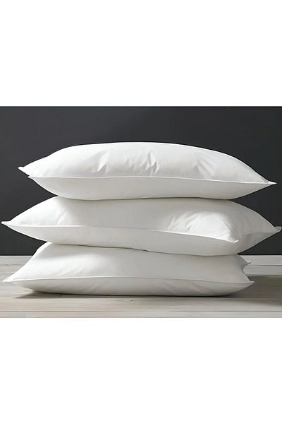 Junenext Set of 3 Cotton Baby Pillow 0-12 Months Pure Silicone Filled 35x45 250gr