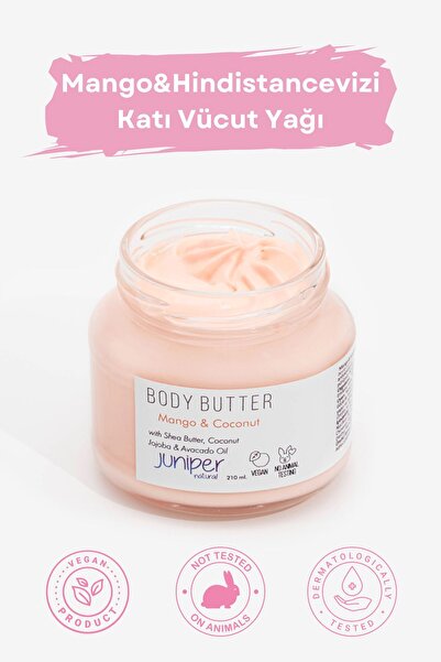 Juniper Natural Doğal Mango & Hindistan Cevizi Katı Vücut Yağı - Nemlendirici...