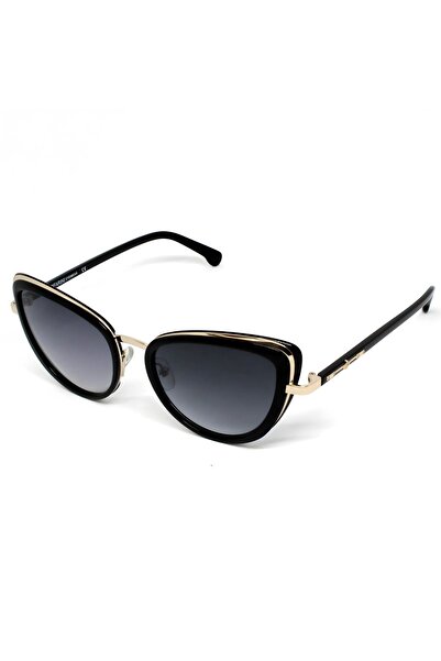 Ferfarini Güneş Gözlüğü Siyah Gold Kaplama Metal Detaylı, Polarize Camlı, Stil Sap Tasarımı