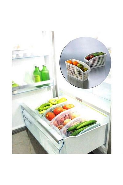 ERSAT HOME Refrigerator Shelf Organizer Fruit Vegetable Basket - Organizer Closet Organizer -148-3