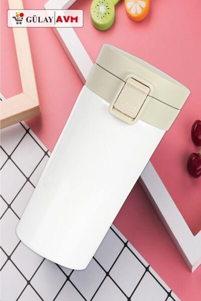 Gülay AVM 304 Stainless Steel Thermos 380 Ml Double Layer Bass Inner Locked S...