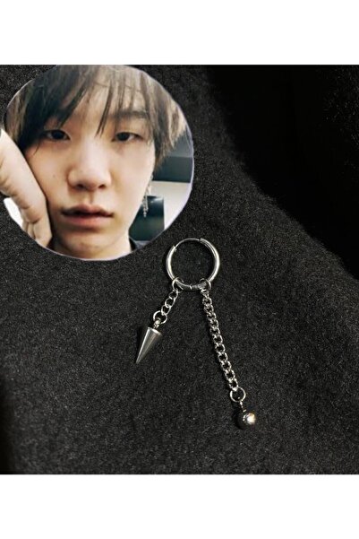 facnspt Favoriconspet - Suga Chain Ball and Triangle Pendant Earrings (pcs)