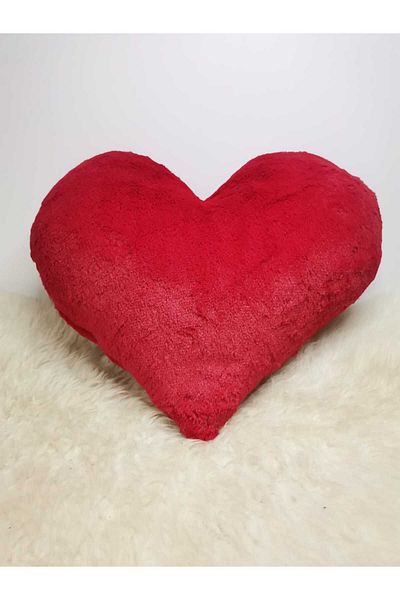 Junenext Big Heart Shaped Plush Decorative Pillow (Filled Inside) 45 cm
