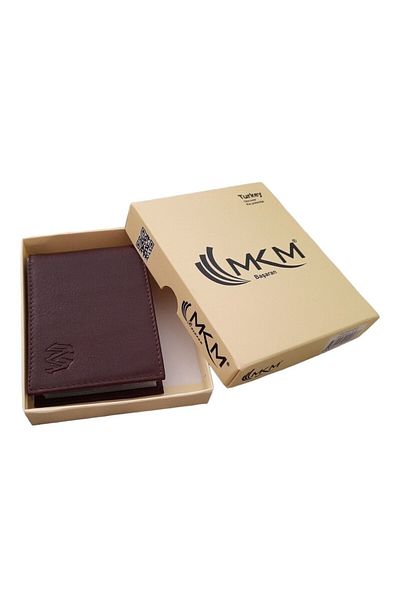 MKM Luxury Leather Wallet with Card Holder - Horizontal Model