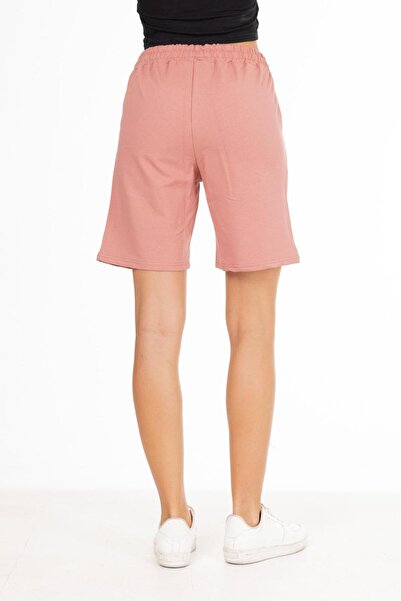 Tight Lady Kadın Gül Kurusu 2 İplik Cepli Şort