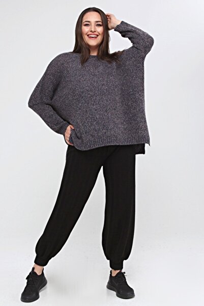 Laden Kadın Anne Kadın Anne Beli Lastikli Triko Pantolon