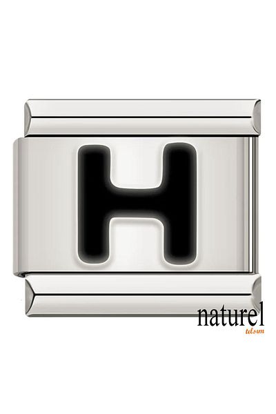 Naturel Tılsım Italian Stainless Steel 9mm Letter Charm