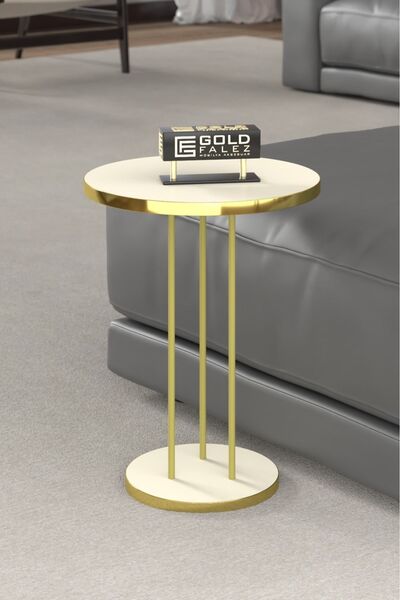 GOLDFALEZ Zigon Sehpa Terra Gold Krem