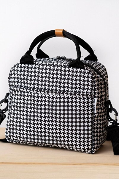 Happy Bear حقيبة حرارية معزولة مقاومة للماء لحمل الطعام مع نمط شماعات