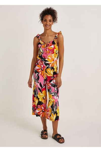 Kübra Tekstil Multicolored Floral Textured Trousers