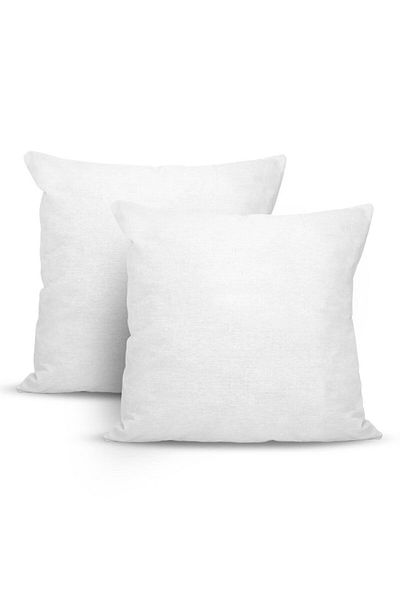 Junenext Set 2 perne interioare cu captuseala albe Perna interioara 45x45 cm 330gr umpluta cu silicon antibacterian
