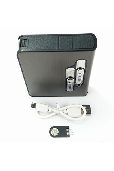 Silvio Monetti Sm S3088 Sigaralık Sigara Kutusu Tesla Usb Şarjlı Elektrikli Çakmak
