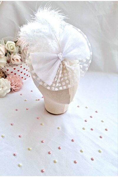 MİNİBİRİ White Tulle Baby Girl Birthday Special Day Crown
