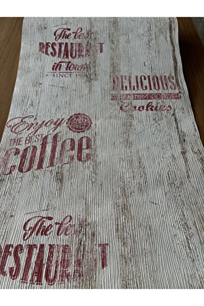 BAŞYAPI DİZAYN Krem-Kahve Eskitme Desen Üzeri Pembe Yazılı İthal Vinly Duvar ...