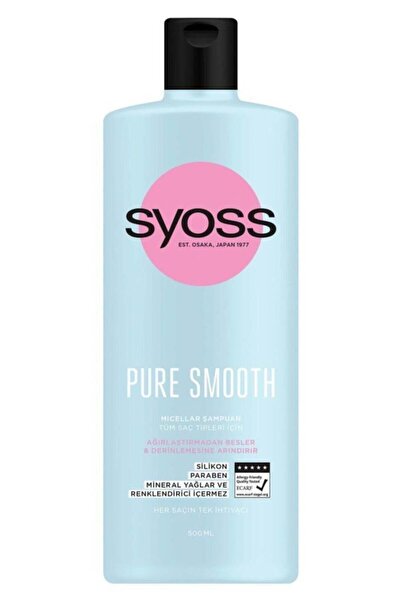 Syoss Smooth Micellar Ağırlaştırmayan Derinlemesine Bakım Şampuan 500ml 3'lü