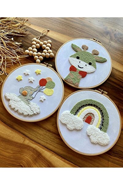 afralya home Bebek/Çocuk Odası İsimli Kapı Süsü punch Nakış Duvar Panosu Yeni...