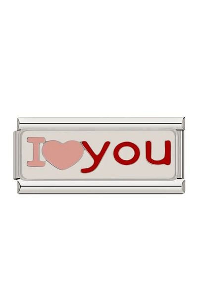 Naturel Tılsım Italian Stainless Steel 9mm I Love You Charm