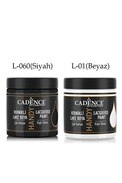 Cadence Handy Lake Boya Parlak 250ml Set1 (060 Siyah ve 001 Beyaz)