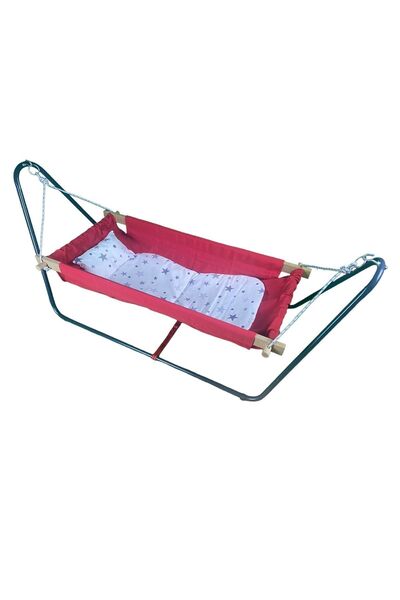 KUKKİ Ahşap Bebek Hamak Beşik , Portatif Beşik (MİNDER YASTIK HEDİYELİ)