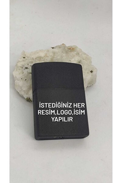 Genel Markalar Kişiye Özel Resim-yazı-logo Yapılabilir Siyah Renkli Kaliteli Gazlı Zippo Çakmak - Silinmez Resimli