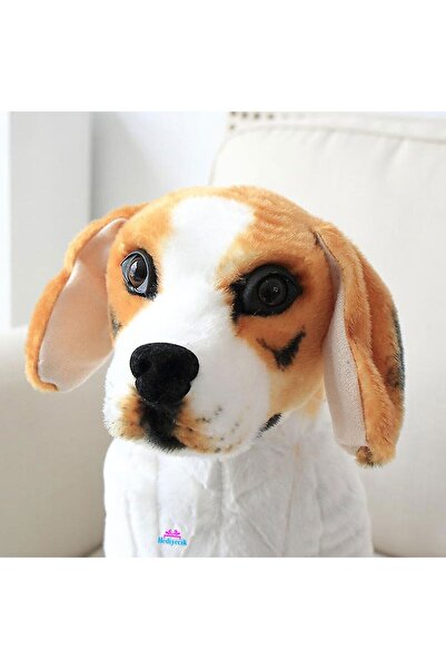 hediyecik Gerçek Görünümlü Ayakta Peluş Beagle Köpek 35 Cm