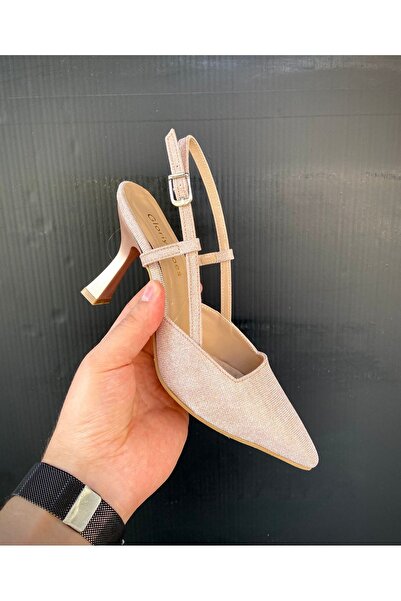 Gloriys Ayakkabı & Çanta Rose simli 9 cm topuklu ayakkabı 01100