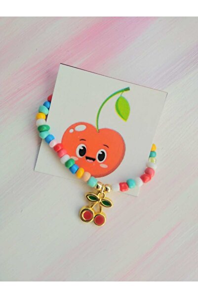 Nas Aksesuar نشاط المدرسة لعيد الميلاد للعام الجديد - هدية سوار الكرز مع بطاق...