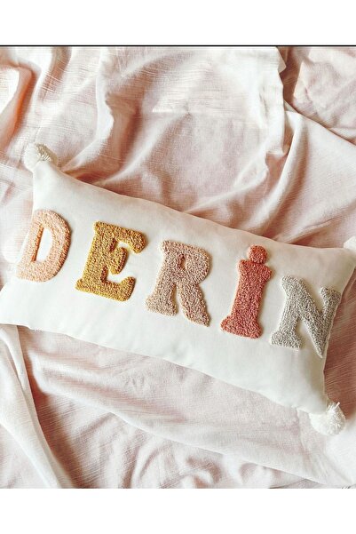 afralya home Bebek Çocuk Odası Isme Özel Dekoratif Yastık Kılıfı /takı Yastığ...