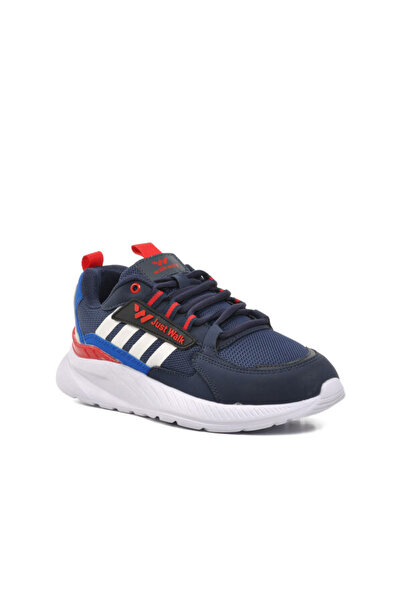 WALKWAY Women's Sports Shoes - Navy Blue, White and Red