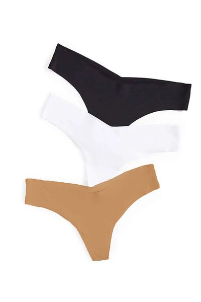 FOREVER MORE 3-Piece Laser Cut String Thong Ghost Thong
