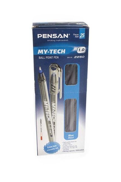 Pensan My-tech Ballpoint Pen Blue 25 Pieces