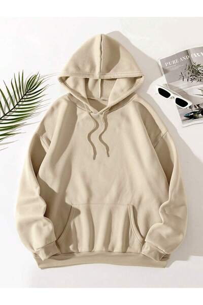 EYAX MODA Unısex Rahat Kesim Sweatshirt- Kapüşonlu Sweatshirt