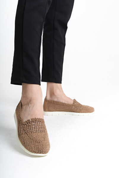 UYEGE أحذية راقصة الباليه اليومية المحبوكة للنساء