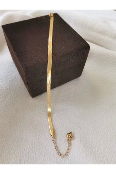 Joya Accessories اسوارة ستانلس ستيل موديل ايطالي كراشر لون ذهبي