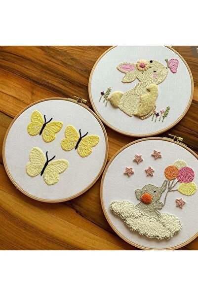 afralya home Bebek Hediyelik Kapı Süsü 3'lü Takım /çocuk Odası Isimli Kapı Sü...