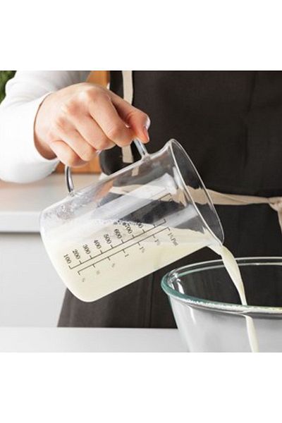 IKEA 1 Lt Beaker Glass Measuring Cup - Heat Resistant
