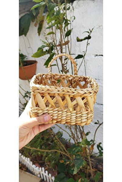 afralya home Dekoratif Çok Amaçlı / Hasır Saksı Sepet / Askı Sepet / Duvar Se...