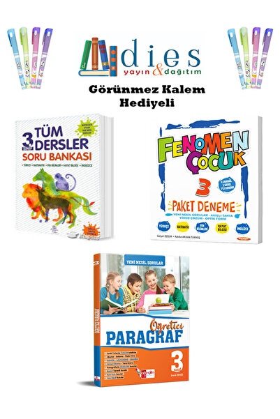 Fenomen Yayıncılık 3. Sınıf Tüm Dersler SB. + Paket Deneme + Paragraf Soru Ba...
