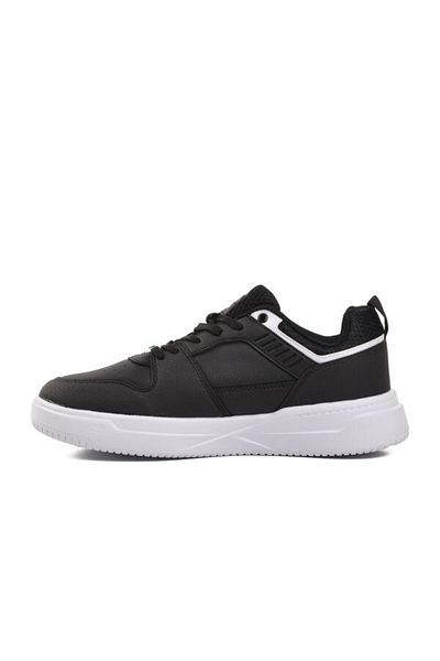 WALKWAY Black and White Lace-Up Men's Sneakers