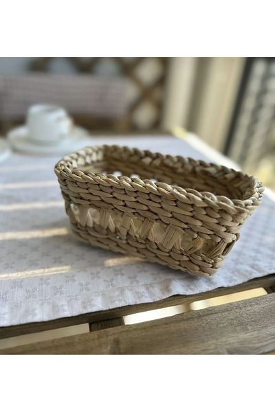 AFRALYAHOME Bamboo Wicker Bread Pot Presentation Kitchen Organizer Sauce Bowl Oil Pot Washable Multi-Purpose Basket