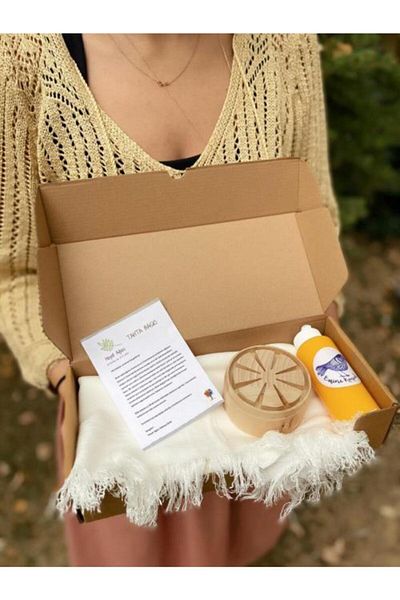 Hayat Ağacı Atölyesi Wooden Print Hobby Kit / Lemon Shawl Making / DIY