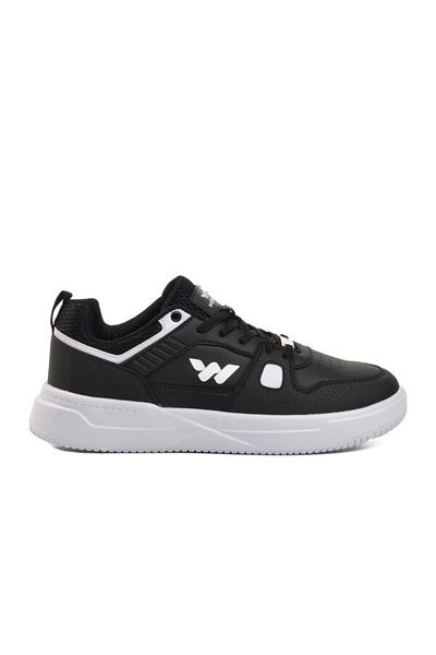 WALKWAY Black and White Lace-Up Men's Sneakers