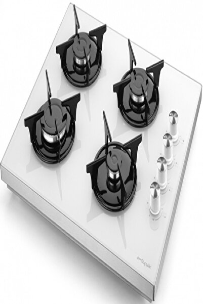 Eminçelik Ec-sü 1240 W60 Set Üstü Beyaz Cam Ocak Sancak Alimer (TEZGAHÜSTÜ)