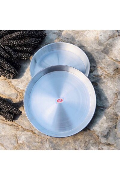 Metler Alüminyum Yuvarlak Tepsi Davul Fırın Börek Tepsisi 28 Cm 1 Adet