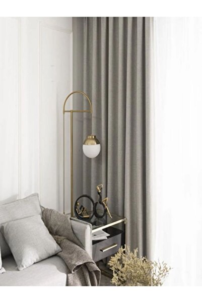 Ran Perde Keten Karartma Blackout Perde- Koyu Krem - 2 Adet