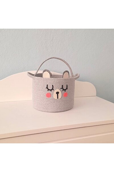 afralya home Çocuk Odası Düzenleyici Sepet, Oyuncak Sepeti, Kulaklı Sepet, Fi...